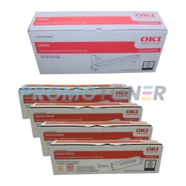 Oki C8600 Toner and Drum Black Pack of 5