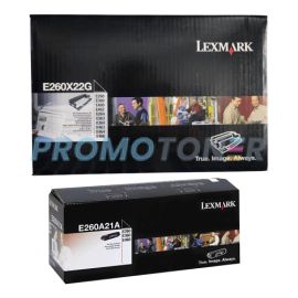 Lexmark E260D Toner and Photoconductor Black Pack of 2