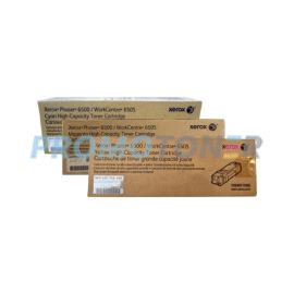 Xerox Phaser 6500 Toner CMY High Yield Pack of 3