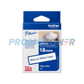 BROTHER TZE-FA4 BLUE ON WHITE TAPE CASSETTE FOR P-TOUCH CUBE PLUS PT-P710BT