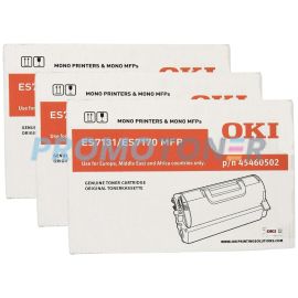 Okidata ES7170DN Toner Cartridge Black Pack Of 3