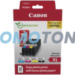 CANON CLI-551XL 6443B008 CMYK INK - 5565 B/W PAGES FOR PIXMA IP7250