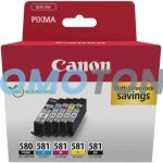 CANON PGI-580 CLI-581 2078C007 CIAN MAGENTA AMARILLO NEGRO TINTA - 1705 B/W PAGES PARA PIXMA TR7550
