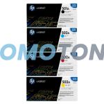 HP 501A 502A Toner CMYK Pack of 4