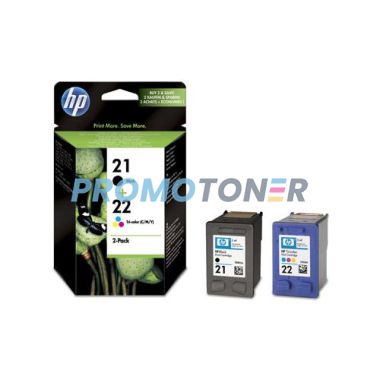 HP 22 21 SD367AE NEGRO/COLOR TINTA - 190 B/W PAGES PARA DESKJET 3910