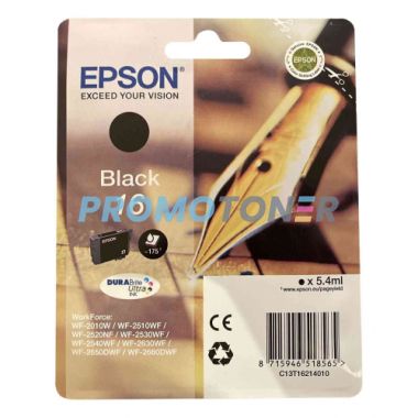 EPSON 16 C13T16214010 NEGRO TINTA - 175 PÁGINAS PARA WORKFORCE WF-2010W
