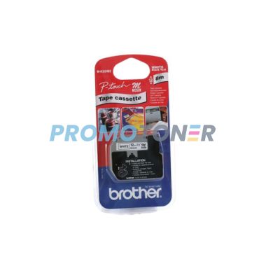BROTHER M MK-231BZ BLACK ON WHITE TAPE CASSETTE FOR PT-100