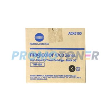 KONICA MINOLTA TNP18 TNP-18K BLACK TONER - 6000 PAGES FOR MAGICOLOR 4750DN