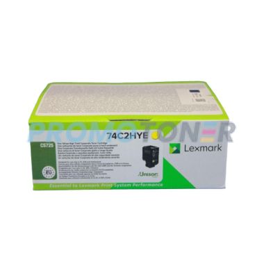 LEXMARK 74C2HYE YELLOW TONER - 12000 PAGES FOR CS725DE