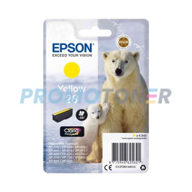 EPSON 26 C13T26144012 YELLOW INK - 300 PAGES FOR EXPRESSION PREMIUM XP-520