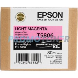 EPSON T5806 T580 T580600 MAGENTA CHIARO INCHIOSTRO - 245 PAGINE PER STYLUS PRO 3800