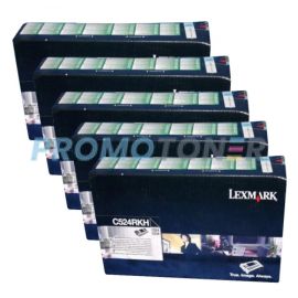 Lexmark C534 Toner Black High Yield 5 Pack