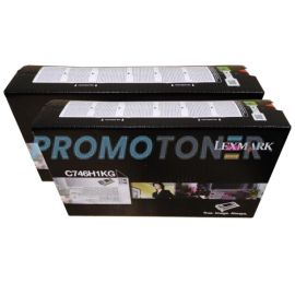 Lexmark C746 Toner Black High Yield 2 Pack