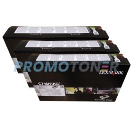 Lexmark C746 Toner Black High Yield 3 Pack