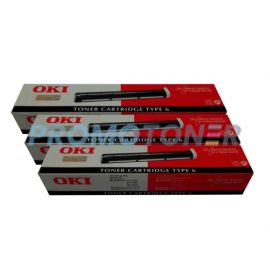 Okidata Type 6 Toner Black 3 Pack