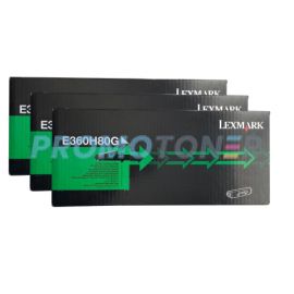Lexmark E360 Toner Black 9K 3 Pack
