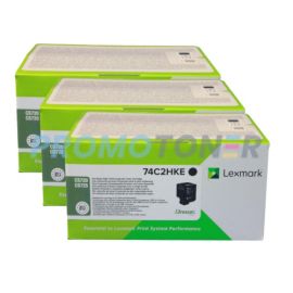 Lexmark CS720DE Corp Toner Black 3 Pack