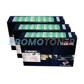 Lexmark X746 Corp Toner Black 3 Pack