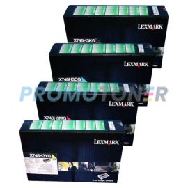 Lexmark X748 Corporate Toner Cartridge CMYK Pack of 4