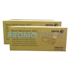 Xerox Workcenter 3655 Toner Cartridge Black 14.4K Pack Of 2