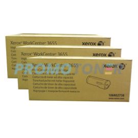 Xerox Workcenter 3655 Toner Cartridge Black 14.4K Pack Of 3