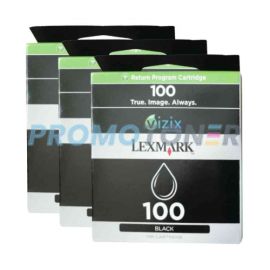 Lexmark 100 Ink Cartridge Black Pack Of 3