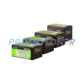 Lexmark 702X Toner CMYK Pack of 4