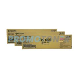 Kyocera Mita TK-655 Toner Black Pack Of 3