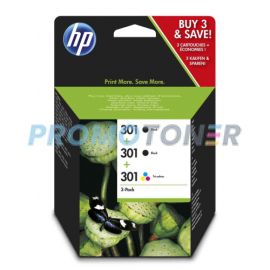 HP 301 E5Y87EE CMYK INCHIOSTRO - 380 PAGINE BIANCO/NERO PER DESKJET 1000