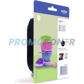 BROTHER LC-221 LC-221BKBP NERO INCHIOSTRO - 260 PAGINE PER DCP-J562DW