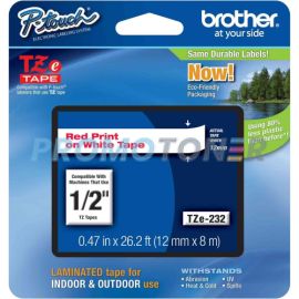 BROTHER TZE-232 ROSSO SU BIANCO CASSETTA PER GL-100