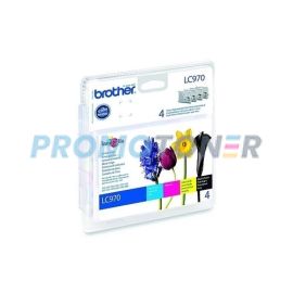 BROTHER LC-970 LC-970VALBP CMYK INCHIOSTRO - 350 PAGINE BIANCO/NERO PER DCP-135C