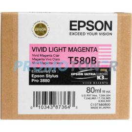 EPSON T580B T580 T580B00 MAGENTA VIVIDO CHIARO INCHIOSTRO - 245 PAGINE PER STYLUS PRO 3880