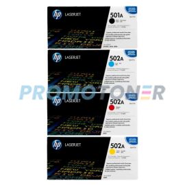 HP 501A 502A Toner CMYK Pack of 4