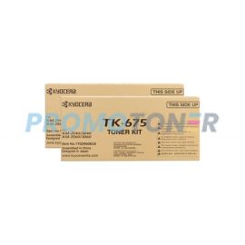 Kyocera Mita TK-675 Toner Kit Black Pack Of 2
