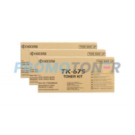 Kyocera Mita TK-675 Toner Kit Black Pack Of 3