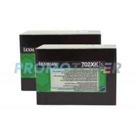 Lexmark 702X Toner Black 2 Pack