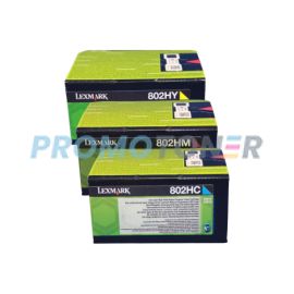 Lexmark 802H Toner CMY Pack of 3
