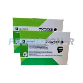 Lexmark 702XKE Corp Toner Black 8K 2 Pack