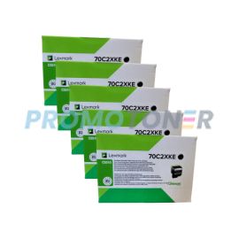 Lexmark 702XKE Corp Toner Black 8K 5 Pack