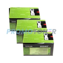 Lexmark 802HKE Corp Toner Black 4K 3 Pack