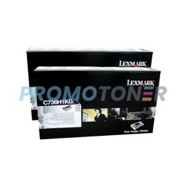 Lexmark C736DN Toner Cartridge Black 12K Pack Of 2