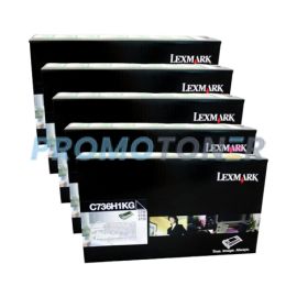 Lexmark C736DN Toner Cartridge Black 12K Pack Of 5