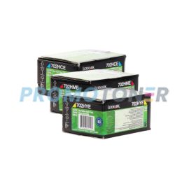 Lexmark 702H-E Corp Toner Cartridge CMY High Yield Pack of 3