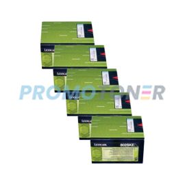 Lexmark 802SKE Corp Toner Black 2.5k 5 Pack