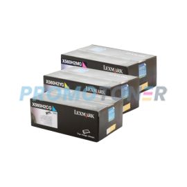 Lexmark X560 Toner CMY High Yield Pack of 3