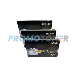 Lexmark C734 Toner CMY Pack of 3