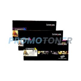 Lexmark C780 Toner CMY High Yield Pack of 3