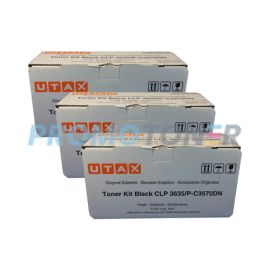 Utax CLP3635 Toner Cartridge Black Pack Of 3