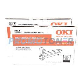 Oki C5850/C5950 Image Drum Black 2 Pack